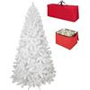 Totò Piccinni Albero di Natale Artificiale NOEL, Folto, Effetto Realistico, Rami a Gancio, Facile Montaggio, PVC, Ignifugo con Borsone (210 cm, Bianco)
