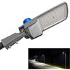 Planetitaly Lampione faro armatura stradale IP65 sensore crepuscolare LED 100W 6500K alta efficienza luce viali sentieri giardino 230V