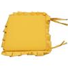 CASABELLAPIU Cuscini per Sedie con Volant e Cerniera, 38x38x4 cm, Set di 6 Pezzi 100% Made In Italy (Giallo)