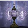 VALVELLO | Lampada A Mosaico | Viola | Turca Marocchina, Stile Tiffany, Decorativa In Vetro Per Camera Da Letto, Soggiorno, Regalo Per Occasioni Speciali/Persona Speciale