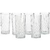 MOPITA SMART LIVING DUBAI di Q.b. by MOPITA, Set 6 Bicchieri Bibita in Vetro Trasparente, Capacità 356 ml, Linea Squadrata dal Design Contemporaneo e Elegante, Lavabile in Lavastoviglie, 6 Pezzi