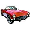 DiiliHiiri Insegna luminoso dell'auto sportiva del 1956 — Insegna retrò originale di Diilihiiri della American Retro Sign Company. Insegna luminosa a Led come regalo per Papà. Cartello vintage 52x32x5cm