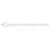 HOME ZEN HOUSEHOLD LINEN Bastone per Tenda Estensibile in Metallo, 120-210 cm o 160-300 cm, Design Moderno con Anelli, Montaggio Facile (Torciglione Matte White, 120-210 cm)