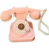 Milageto Audio Libro degli Ospiti Matrimonio Telefono Registratore di messaggi Telefono Telefono da Tavolo Decorativo Vecchio Stile dal Design retrò per, Rosa