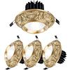 USMJQVZ Faretto da Incasso a LED in Rame da 4 Pezzi Faretto da Incasso a LED da 5W, 7W, 10W, 12W Faretto da Incasso a LED retrò Americano Faretto da Incasso a LED con Incisione Rame Pieno Retrofit,