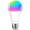 Homcloud Lampadina A70 Smart Wi-Fi Intelligente LED Multicolore + Bianco CCT E27 dimmerabile, 11W, 1050 Lumen, controllo con APP, Alexa o Google