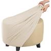 ZEaink Copri Pouf Rotondo Elasticizzato Fodera per Ottomana Copertura Dell'Ottomano Jacquard Copri Poggiapiedi Ottomano Pouf Rotondo Copertura per Poggiapiedi (Color : #15, Size : 60x60x40cm)