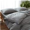 Chenso Coppia di federe casalinghe in tessuto di puro cotone, facili da pulire, lavabili in lavatrice-60 cm x 90 cm_Grigio freddo