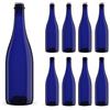 Firmadigaranzia srl 40 PZ - BOTTIGLIA EMILIANA BLU PER VINO E SPUMANTE PROSECCO 750 ML COLORE UVAG blu - BOTTIGLIA PER VINI VUOTA PREGIATI PER TAPPI SUGHERO E PLASTICA