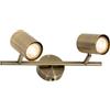 Qazqa jeana - Faretto Moderno - 2 luce - L 30.5 cm - Bronzo - Moderno,Industriale - Soggiorno I Camera da letto I Sala da Pranzo I Cucina