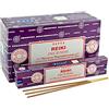Hari Deals Satya - Bastoncini di incenso profumati, legno di sandalo, lavanda, campione, muschio, vibrazioni positive, Namaste, Nag Champa, Reiki, rosa, 6 confezioni (Reiki)
