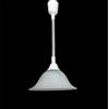 Generico Lampadario a sospensione classico a 1 luce con saliscendi e vetro duna bianco per sala da pranzo, camera da letto, corridoio, ingresso, soggiorno, salotto, cucina.