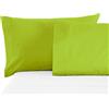 BANZAII TEXTILE INNOVATOR ONLINE Banzaii Coppia Federe Cuscini Letto in Microfibra 50x80 cm, Anallergiche, Antiacaro, Made in Italy, Verde