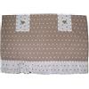 Russo Tessuti COPRIFORNELLO Piano Cottura Copri Fuochi CUORI Vari Colori 78X50-Beige
