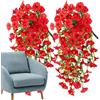 Generic Fiori finti di petunia - Piante artificiali resistenti alle intemperie | 2 pezzi decorazione per interni ed esterni, fiori eterni realistici per patio, portici da giardino, passerelle, disposizione