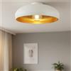 bamyum Lampada Androa Vintage Plafoniera Diametro 40 cm Illuminazione A Soffitto E27 Lampada a Sospensione Plafoniera Adatta Per Soggiorno Bianco-Oro