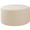 Baoblaze Ottoman Fodere Rotondo Poggiapiedi Poggiapiedi Protector Cover in Tessuto Elasticizzato di Stoccaggio Pouf Copre, di Alta Spandex Fodera Lavabile in - Beige