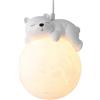 Générique Lampadario - elegante con latte bianco, palle rotonde, lampada a elegante | plafoniere per camere da, cucina o soggiorno, accessorio per la casa decorativo moderno