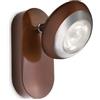 Philips 571704416 myLiving Spot Singolo a LED, Dettagli in Cromo, Bianco