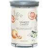 Yankee Candle Candela profumata firmata | Candela grande in barattolo di abete bianco e pompelmo con doppio stoppino, miscela di cera di soia, candela a lunga combustione, regalo perfetto per le donne