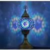 VALVELLO | Lampada A Mosaico | Blu | Turca Marocchina, Stile Tiffany, Decorativa In Vetro Per Camera Da Letto, Soggiorno, Regalo Per Occasioni Speciali/Persona Speciale