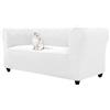HonunGron Copridivano Chesterfield Elasticizzato in Jacquard, Copri Divano 1 2 3 Posti con Braccioli per Soggiorno, Antiscivolo, Morbido, Protezione per Mobili e Divani Curvi (Bianco,2 Posti)