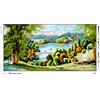 Generico Kit Ricamo Mezzo Punto Croce, Tela Prestampata 60x30 cm, Set Completo con Fili Mouliné in Cotone e Ago, Multicolore (cm 60x100 056)