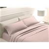 SpazioTessile - Una Federa Cuscino 52x82cm a 3 Volani in Finissmo Percalle Morbido e Setoso, Federe Cuscino Letto Cotone Certificato Oeko-Tex, Biancheria da Letto Made in Italy - Cipria