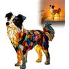 Generic Lampade per cani, lampade Corgi, lampada Schnauzer in vetro colorato, luce notturna artistica serie carina a tema cani, lampada da tavolo a LED a tema divertente per gli amanti dei cani (multicolore E