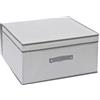 emmevi Scatola Salvaspazio Tessuto Rigida Pieghevole Contenitore Vestiti MOD.Scatola Abiti 41X35X20 Grigio