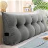 OHMG 160 cm XL Cuscino da lettura per letto, cuscino schienale divano, cuscino compensato triangolare, cuscino lombare in angolo, supporto di posizionamento, morbido e confortevole, cuscino per