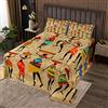 Loussiesd Copriletto trapuntato da donna africana copriletto trapuntato africano per bambini adolescenti donne retrò etnico afro Decor set tradizionale esotico boho trapuntato biancheria da260x240cm
