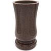 VERSHY Vaso per lapidi in resina con effetto simile al granito, marrone "Tokowski", 15 x 27 cm