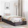 IKAYAA Letto Singolo 90x200 con Contenitore Letto Idraulico con Rete a Doghe e Telaio-Grigio-90 x 200 cm