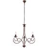 Be-Light Lampadario Provenzale Candelabro 3 Luci Ferro Battuto Nero E Rame
