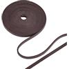 GORGECRAFT 5 m di Cordoncino in Vera Pelle Largo 8 mm Piatto in Pelle di Vacchetta da Cintura Avvolgente su Un Lato Piatto in Pelle per Fai da Te Gioielli Collane Marrone Noce di Cocco