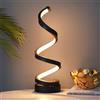 Generic Lampada da tavolo a LED a spirale, Lampada da scrivania a LED curva alimentata da USB, Lampada da tavolo moderna minimalista a spirale, Luce da tavolo da scrivania 3 colori dimmerabile, Lampada da