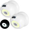 TiooDre Luce notturna con sensore crepuscolare, luce con sensore di movimento, batteria 2 pezzi LED faretto sensore di movimento esterno luce di sicurezza rimovibile senza fili