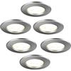 Ledvion - 6X Faretti LED da Incasso, Dimmerabili, 5W, 2700K, Ø84mm, IP65, Acciaio Inox, 5 Anni di Garanzia