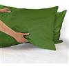 IlGruppone Coppia federe per Cuscino guanciale Letto 100% Cotone Made in Italy con Patella Interna - Prateria - 52x80 cm