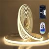 XUNATA WiFi Dimmerabile Strisce di Neon COB in Silicone Flex con Controller 750W, LED Luce IP65, Compatibile con Alexa e Google (4m, Bianco Naturale)