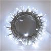Partenopea serie stringa luminosa di luci 500 LED per albero di Natale da Esterno natalizie ed Interno controller con 8 giochi di luce e Memoria cavo trasparente (bianca fredda, 25 metri)