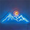 Ulalaza Insegna a LED Oceano Insegne al neon Onde Luci a LED Parete di casa Montagne decorative Lampade notturne Decorazione per feste Luce USB Luminosità regolabile