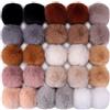 BQTQ 26 pompon in finta pelliccia di coniglio, soffici, con passante elastico, per cappelli, portachiavi, sciarpe, guanti, borse, accessori, 13 colori tenui, 2 pezzi per colore