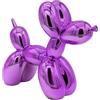 YOYUMI Statua Cane Palloncino Balloon Dog Scultura moderna di lusso per decorazione di soggiorno ingresso ufficio finestra processo di galvanizzazione viola chiaro