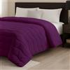 BANZAII TEXTILE INNOVATOR ONLINE Banzaii Trapunta Una piazza e Mezza in Velluto Invernale 600 g/m², Piumone Morbido e Caldo Effetto Vellutato Ideale per l'Inverno - Colore Prugna