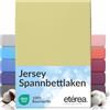 etérea Himmlische Qualität etérea Jersey lenzuolo con angoli 90x200-100x200 cm Lind Epaisseur 15-25 cm - 100% Cotone - Oekotex materasso Letto copripiumino - lenzuola 90x200cm - 100x200cm Verde