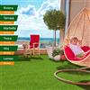 casa pura Prato Artificiale casa Pura, (da 14 a 50 mm) - permeabile all'Acqua, Resistente ai Raggi UV, per Giardino, terrazza, Decorazione, Lemon - 50 mm di Altezza, Verde, 200 x 100 cm