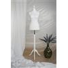 Generico AILANT Manichino donna sartoriale white wood stand (white, 40 S) Bianco