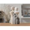 Generico Moderna Scultura Decorativa Famiglia in PLA, Statuette Minimaliste, Arte Contemporanea per Casa, Decorazione 3D Stampata, Regalo Personalizzabile (Genitori con 4 figli)